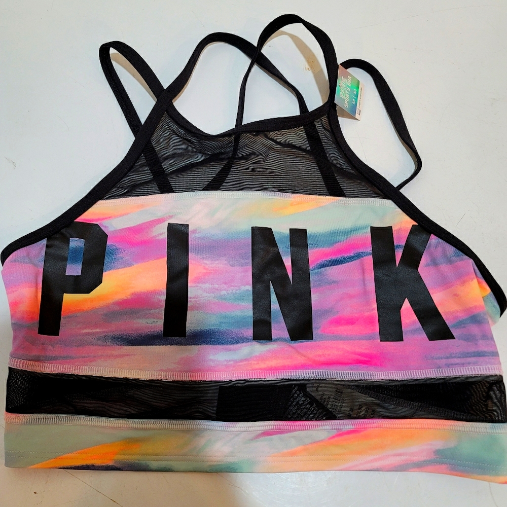 Pink sports bra